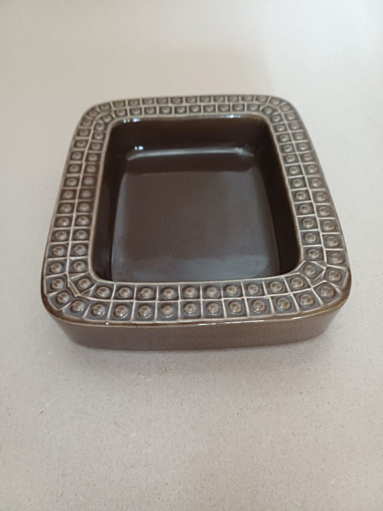 Gunnar Nylund voor Rörstrand "Kub" Steengoed Vide-Poche / Schotelkom / Asbak jaren 50 – Schalen, Ceramic (photo 4 of 10)
