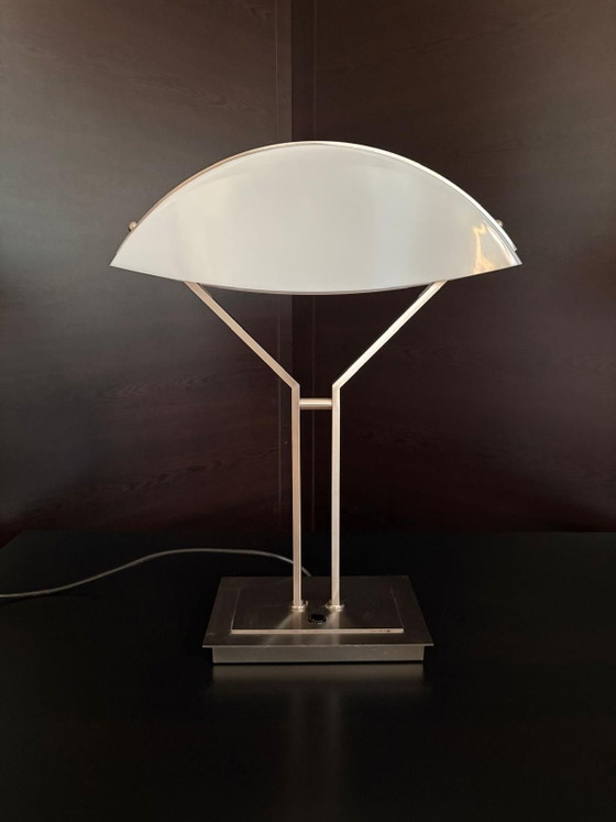 Une paire de Lampes de Peters Design-Allemagne, milieu du siècle., Métal, Plastique, Blanc (photo 9 sur 9)