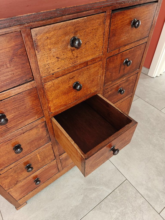 Mobile Farmacia Vintage in Rovere - 15 Cassetti – Cassettiere, Wood (photo 3 of 5)