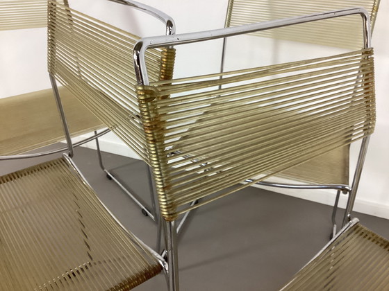 Image 1 of 4 vintage Giandomenico Belotti spaghetti stoelen Alias