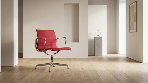 Bürostuhl Charles Eames Alu Chair EA 108, Hopsak, Bordeaux