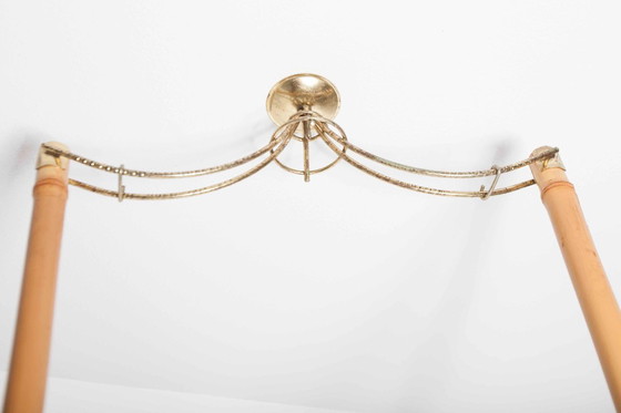 Image 1 of Atypical bamboo and brass indoor revolving plant door, Suise 1960