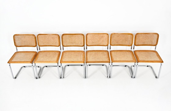 Image 1 of Dining Chairs Style B32 by Marcel Breuer, Set of 6