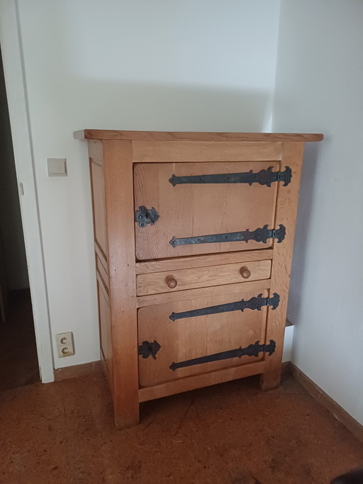 Rustieke bar-kast in eik – drankenkasten, Iron, Wood