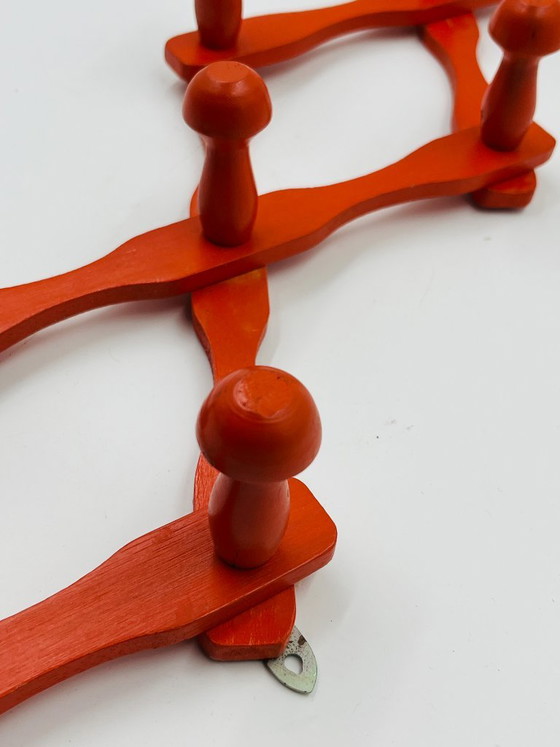 Appendiabiti vintage arancione a soffietto – Wood (photo 6 of 10)