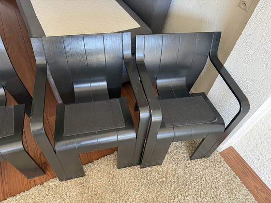 Image 1 of Sedie a listelli Gijs Bakker 5 pezzi