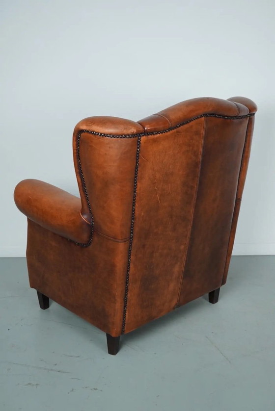 Image 1 of Vintage Nederlandse cognackleurige leren clubfauteuil