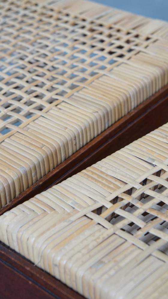 2 sedie da pranzo in stile Art Déco con struttura in legno e sedile in tessuto sfoderabile. – Wood (photo 11 of 13)