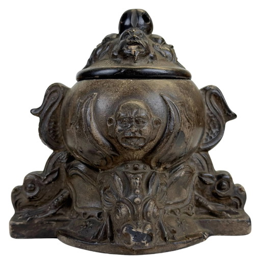 Antique Belgian Decorative Pot 1900/1920 Dragon Pot