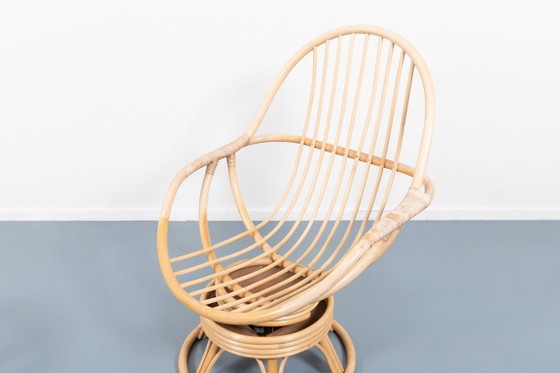 Image 1 of Fauteuil lounge vintage en bambou