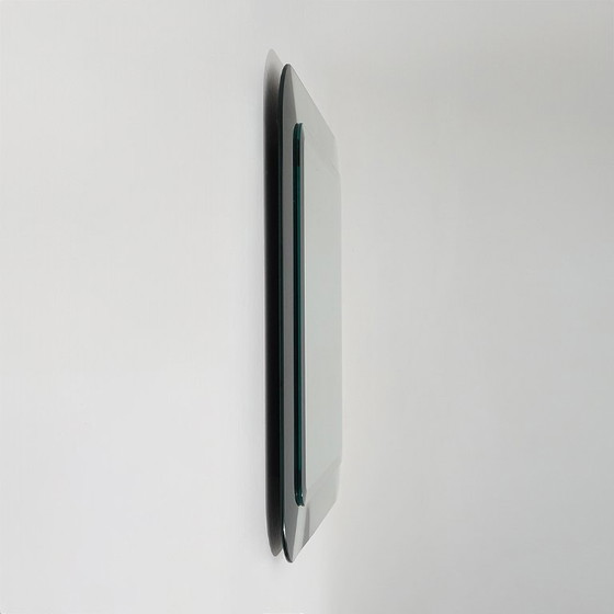 Image 1 of Square wall mirror with beveled edges, 1970s
