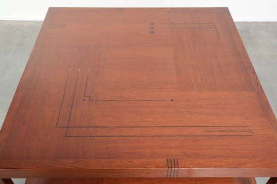 Large square Art Deco Schuitema coffee table from the Decoforma series in good condition and rare – Wood (photo 6 of 13)