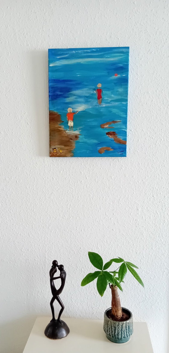 Image 1 of Sea beach painting