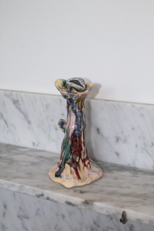 ceramic sculpture, flower