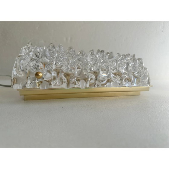Image 1 of Een paar Art Deco Rostrato wandlampen in Barokke stijl van helder Italiaans Muranoglas