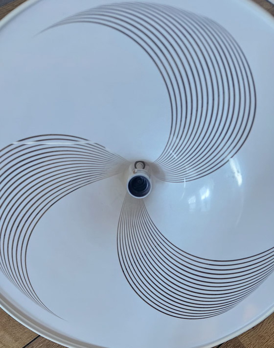 Image 1 of Grande lampada a sospensione vintage a forma di cappello da strega, 50 cm, stile Op Art anni '70, Belgio