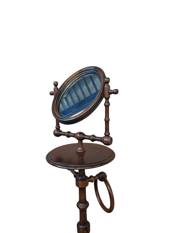 Image 1 of Elegante Badezimmer-Stehlampe aus Buche