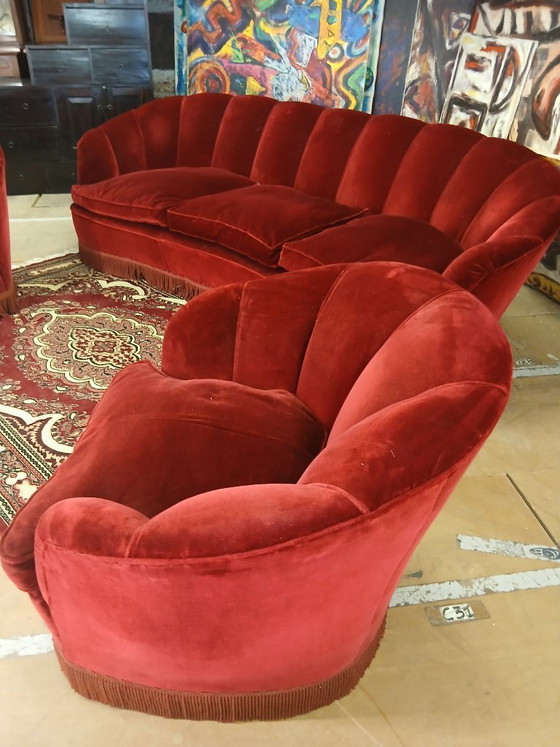 Image 1 of Gio Ponti Style Shell Living Room Set