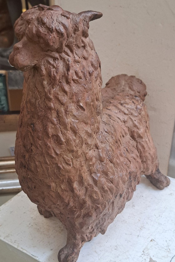 Estatua de llama de cerámica, hecha a mano. – Esculturas, Ceramic (photo 9 of 9)