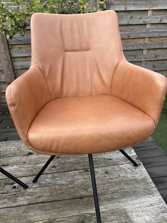 Image 1 of Esszimmerstuhl cognac Leder/Drehung WK722