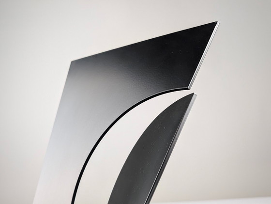 Image 1 of Zwarte abstracte stalen sculptuur, Carlos Evangelista, 55/75