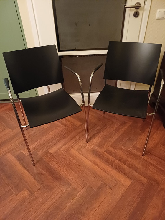 Image 1 of 2x Lammhults Spira black ash stained