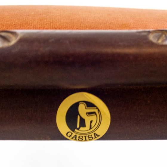 Image 1 of Rosa Capitonnée-Schaukelstuhl aus Bugholz für Gasisa, Spanien, 1960er Jahre