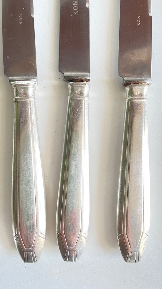 Image 1 of 6 Art Deco Dessert Knives