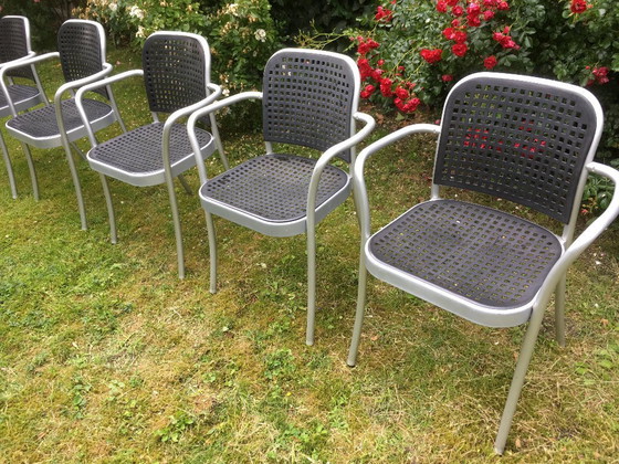 Image 1 of 6 chaises argentées DePaDova Vico Magistretti ENSEMBLE