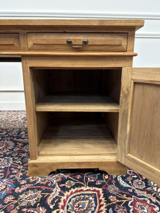 Scrivania Classica Inglese in Legno di Teak – Scrivanie, Leather, Wood (photo 13 of 18)