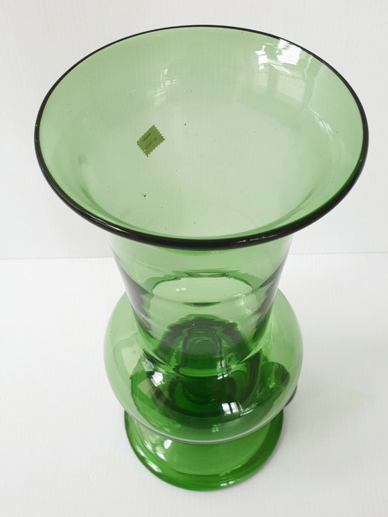Image 1 of SUPERB VINTAGE ITALIAN GLASS CANDLE HOLDER VASE 1960s 1970s 60s 70s 1960s 1970s