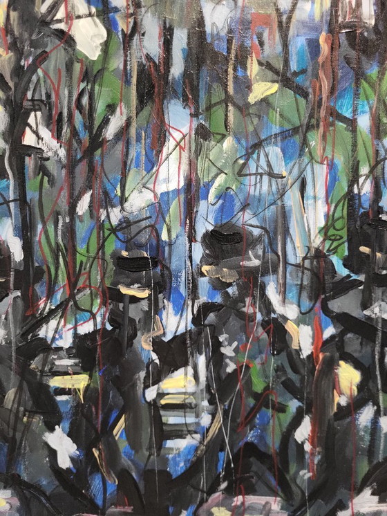 Image 1 of Raboliot Peinture Abstraite Signée "Henri Mahé"