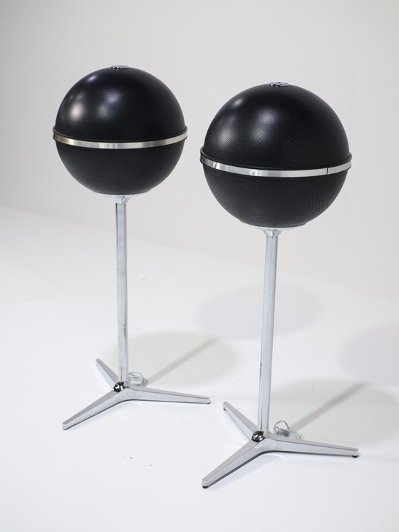 Image 1 of Enceintes Grundig Audiorama 8000 années 1970 noires