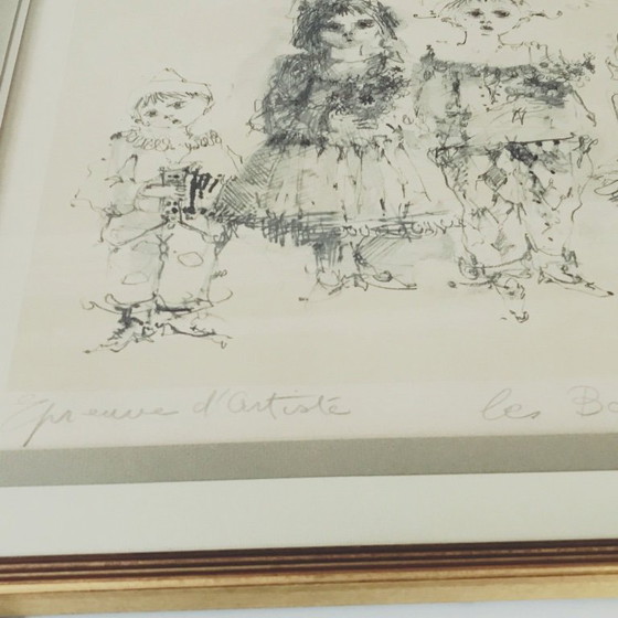 Image 1 of Reproduction of a drawing with original title and signature by Jean Pierre Chaput