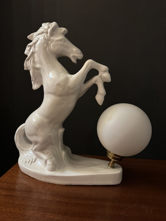 Image 1 of White Horse Lamp, 1970s