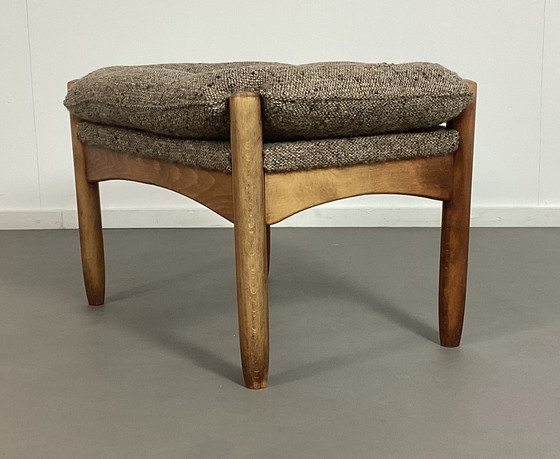 Image 1 of Pouf deense vintage in teak poef anni sessanta hocker