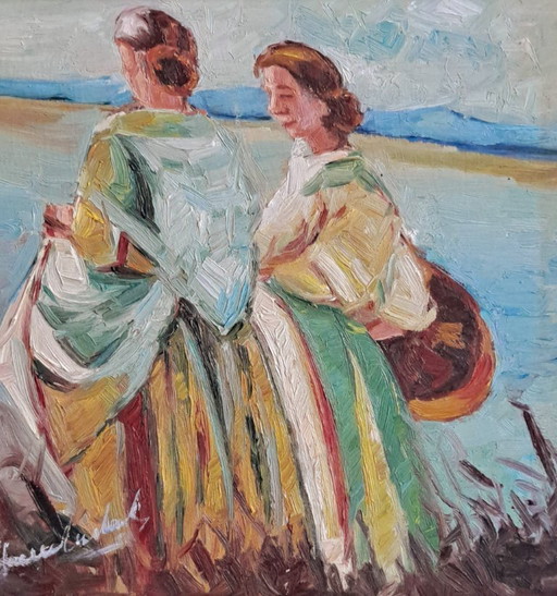 Impressionist oil painting of a seascape – schilderijen tekeningen, Mdf (photo 2 of 9)