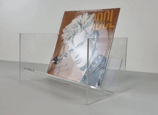 Space Age Design - Vintage EICKEL acrylic - Storage rack CDs, vinyl LPs, and books - Germany '80s.