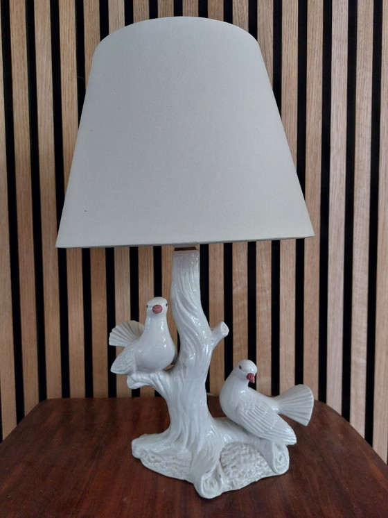 Image 1 of Vintage italiaanse keramische schemerlamp