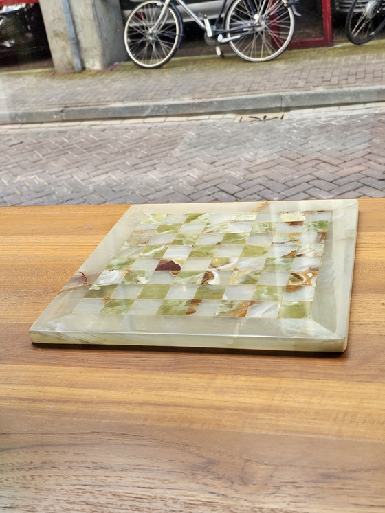 Image 1 of Vintage Onyx Chess Set Chessboard Chess Set Marble