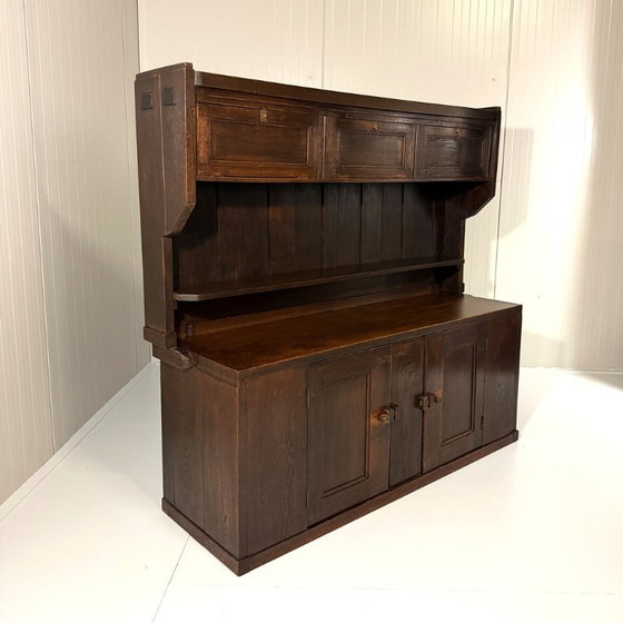 Assembled antique crisis cabinet 1900-1940, Wall cabinet, Wood, Brown, Klassiek (photo 2 of 15)
