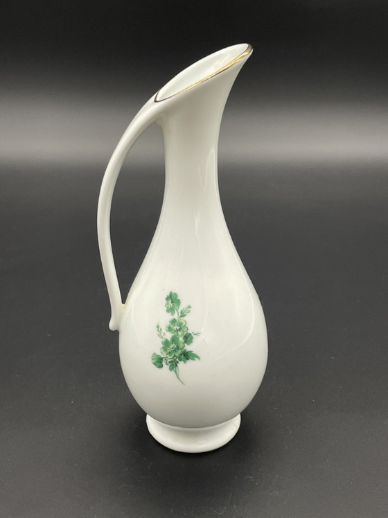 Vintage vaas met oor Royal Porzellan Bavaria KPM met groen bloemendecor – Vazen, Porcelain (photo 2 of 8)