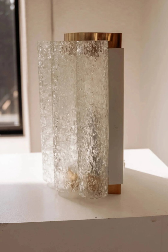 Vintage wall light Doria Leuchten with frosted glass tubes. – Crystal, Mid Century Modern (photo 5 of 9)