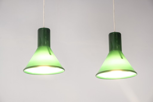 2x Mini Pendel P&T par Michael Bang pour Holmegaard, 1970 Danemark