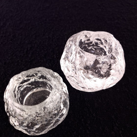 2x Vintage Kosta Boda Snowball Tealight Holder Ann Wärff – Candle holders, Glass (photo 9 of 11)