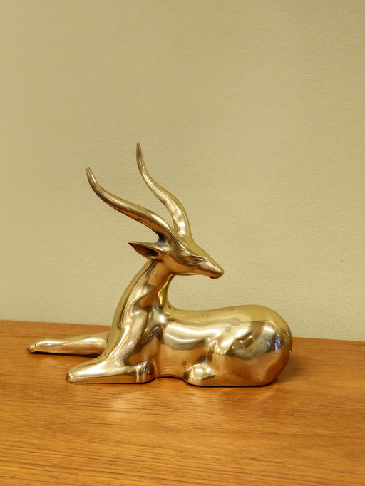 Messing Hirsch Capricorn Hirsch Bambi Vintage Statue