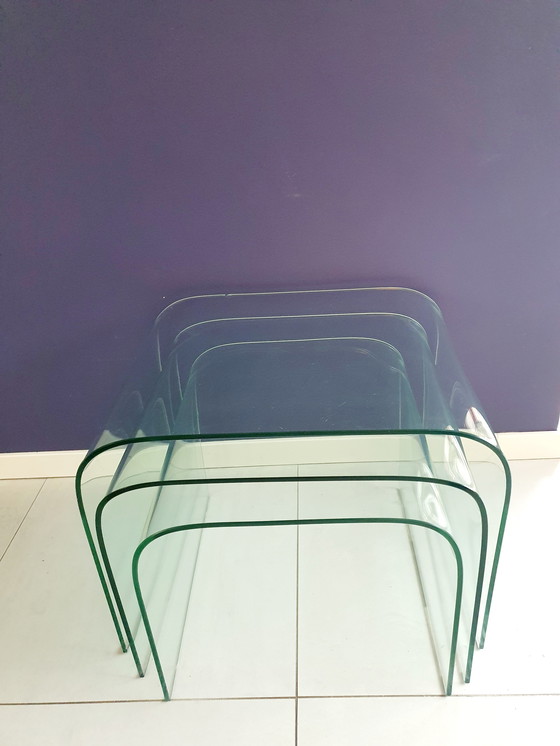 Image 1 of FIAM Italy 'Ponte' Glasbeistelltische (3)