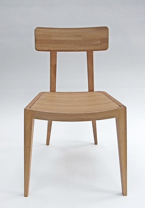 Image 1 of Giulio & Giulia, set di 2 sedie di Lambert Home, in rovere naturale, pezzi unici!!