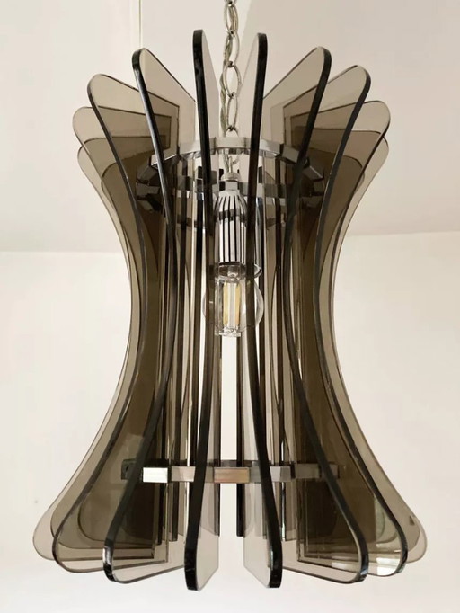 Lámpara colgante italiana Veca, años 70