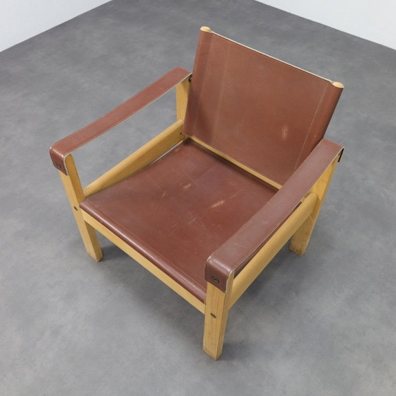 Image 1 of Set van 2 loungestoelen in teak en zadelleer van Karl Heinz Bergmiller voor Escriba, Brazilië, jaren 1970